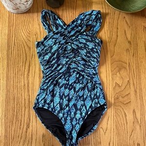 Garnet Hill Ruched-Front One-Piece Swimsuit 6